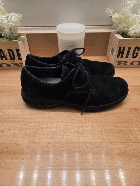 Merrell Shoes - Merrell Topo Pure Oxford Lace-up Shoes Black Suede Womens Size 10